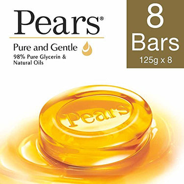 Pears Naturalé Pomegranate Brightening Bathing Soap Bar, 125 g (Pack of 3) & Pears Pure And Gentle Bathing Bar, 125g (Pack Of 8)